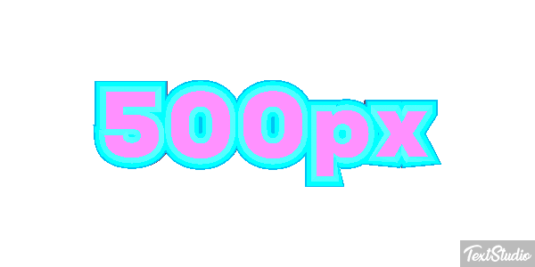 500px Efecto de texto