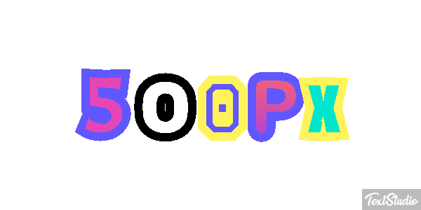 500px Efecto de texto