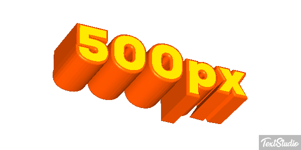 500px Efecto de texto