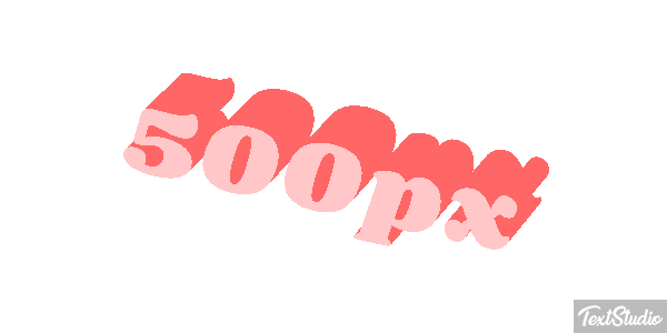 500px Efecto de texto