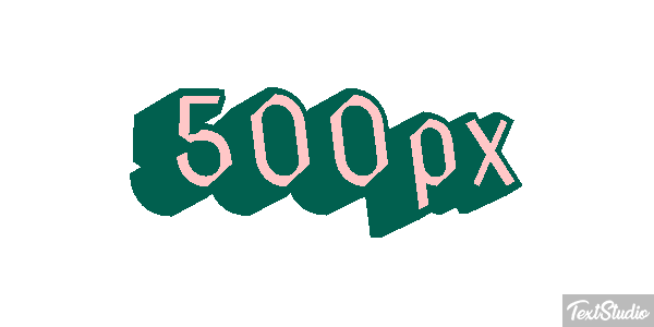 500px Efecto de texto