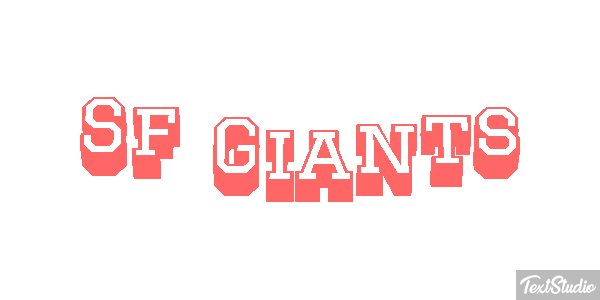 Sf Giants Efeito do texto