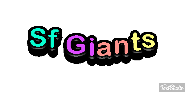 Sf Giants Efeito do texto