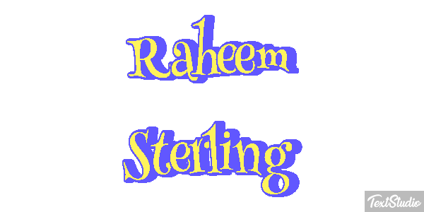Raheem Sterling Text effect