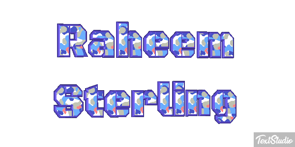 Raheem Sterling Text effect