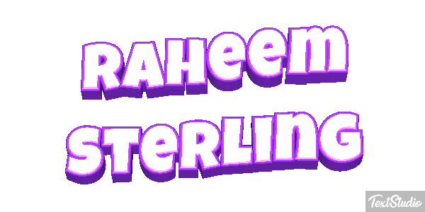 Raheem Sterling Text effect