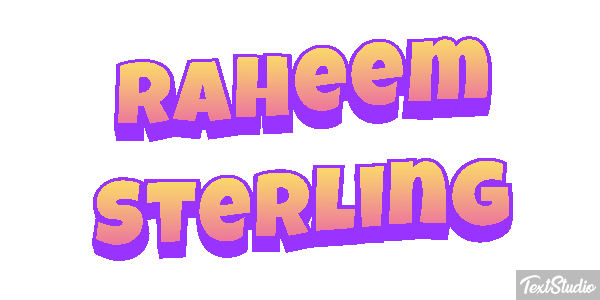 Raheem Sterling Text effect