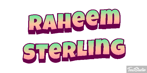 Raheem Sterling Text effect