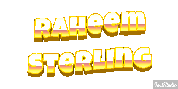 Raheem Sterling Text effect