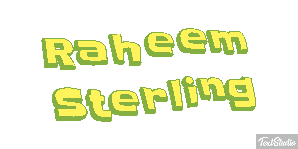Raheem Sterling Text effect