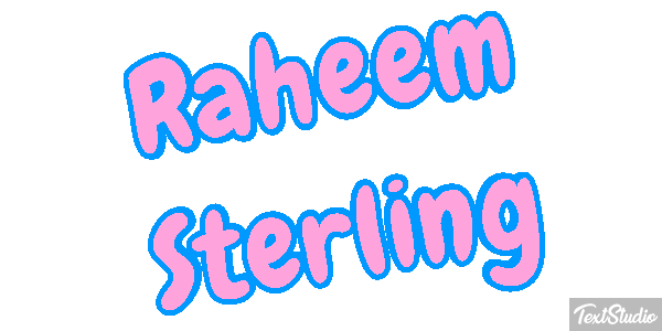 Raheem Sterling Text effect