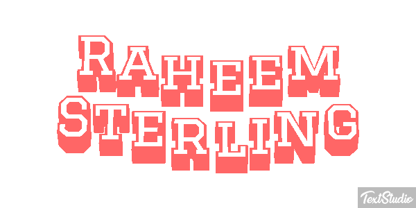 Raheem Sterling Text effect