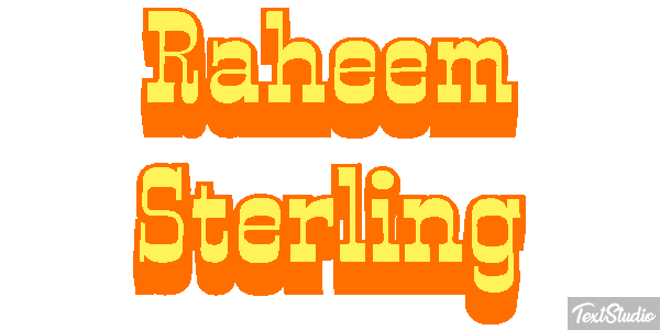 Raheem Sterling Text effect