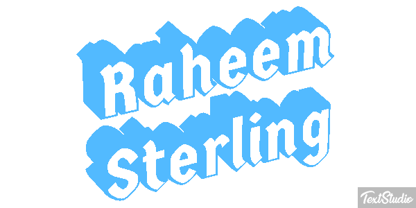 Raheem Sterling Text effect