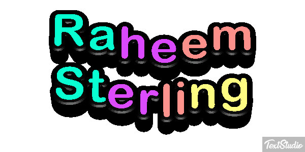 Raheem Sterling Text effect