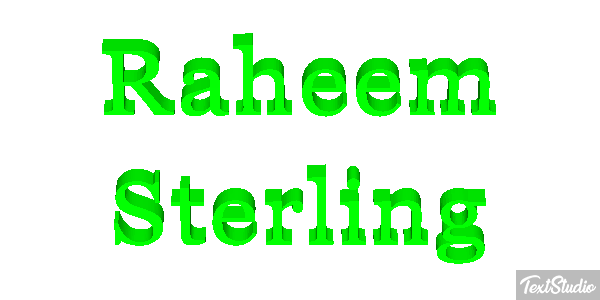 Raheem Sterling Text effect