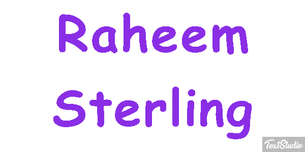 Raheem Sterling Text effect