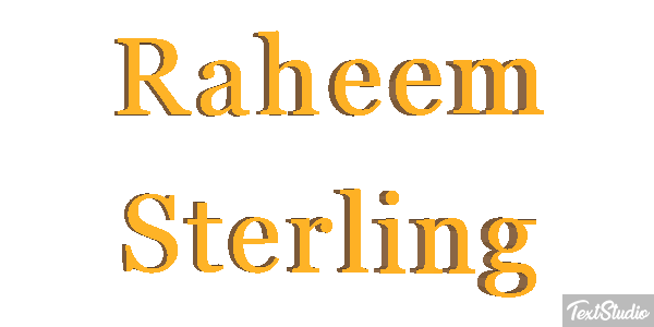 Raheem Sterling Text effect