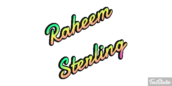 Raheem Sterling Text effect