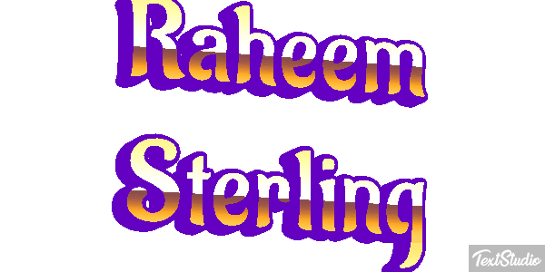 Raheem Sterling Text effect