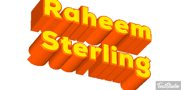 Raheem Sterling Text effect