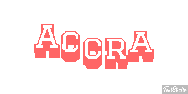 Accra Efecto de texto