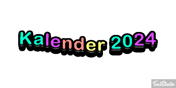 Kalender 2024 Efeito do texto