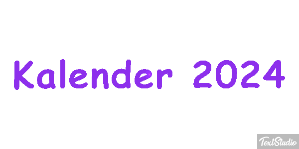 Kalender 2024 Efeito do texto