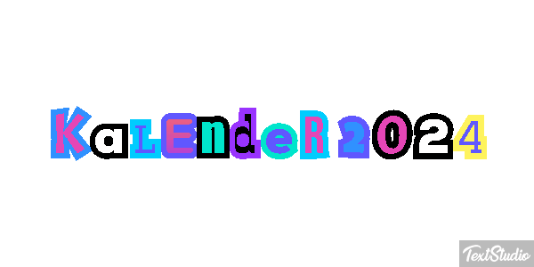 Kalender 2024 Efeito do texto