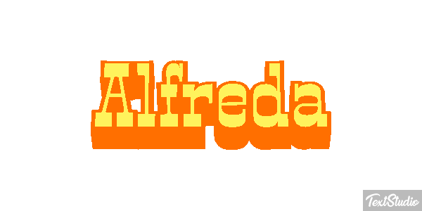 Alfreda Text effect