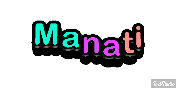 Manatí Effetto testo