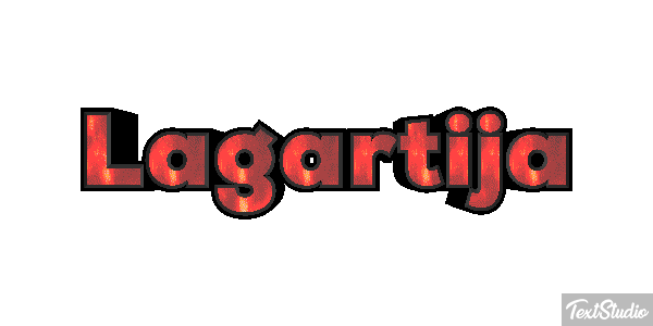 Lagartija Effetto testo