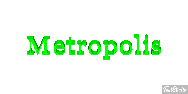 Metropolis Tekst effect