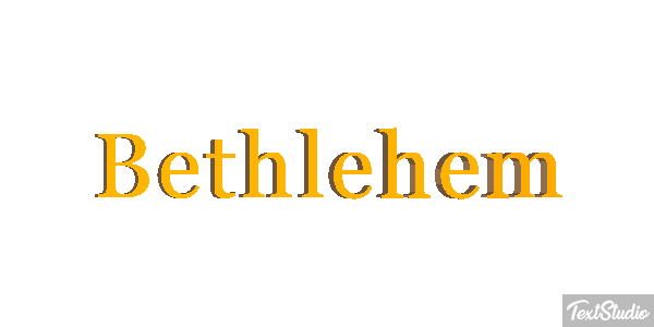 Bethlehem Text effect