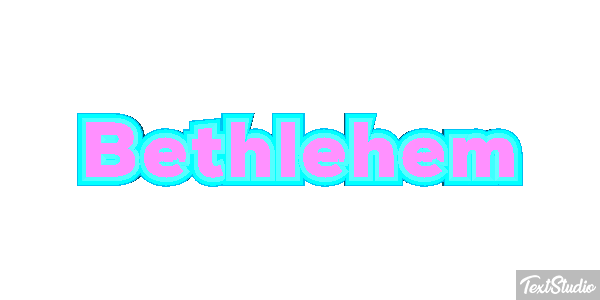 Bethlehem Text effect