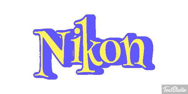 Nikon Text effect