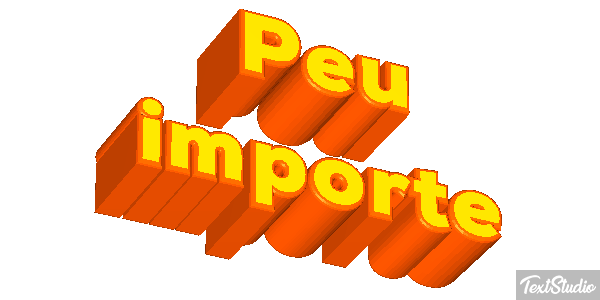 Peu Importe Text effect