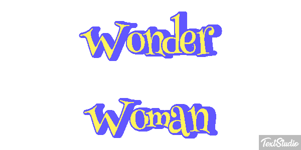 Wonder Woman Effet de texte