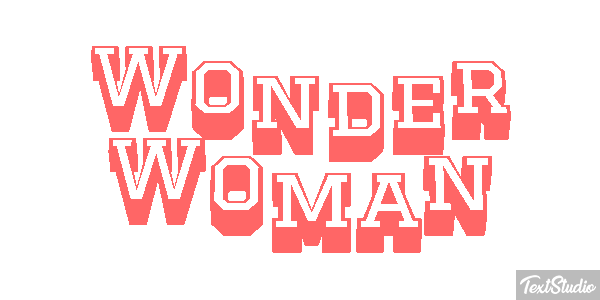 Wonder Woman Effet de texte