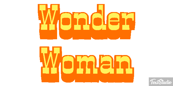 Wonder Woman Effet de texte