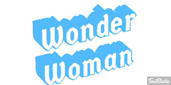 Wonder Woman Effet de texte