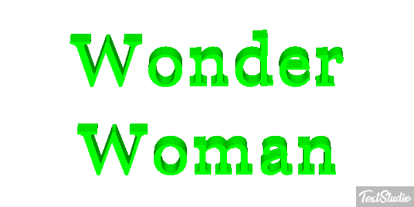 Wonder Woman Effet de texte