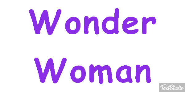 Wonder Woman Effet de texte