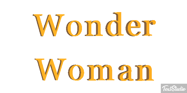 Wonder Woman Effet de texte