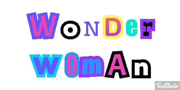 Wonder Woman Effet de texte