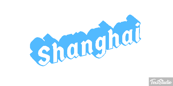Shanghai Effet de texte