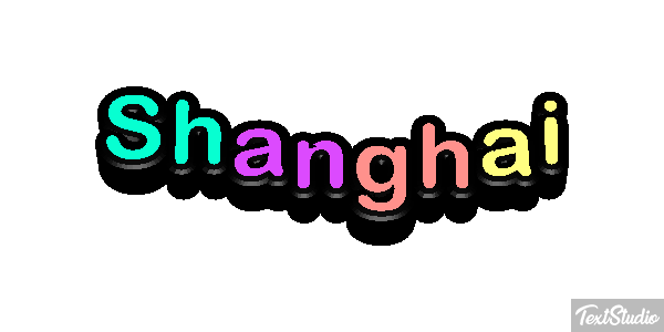 Shanghai Effet de texte