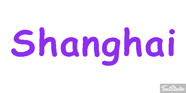 Shanghai Effet de texte