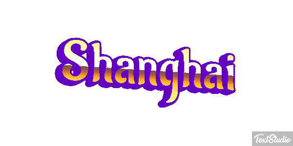 Shanghai Effet de texte