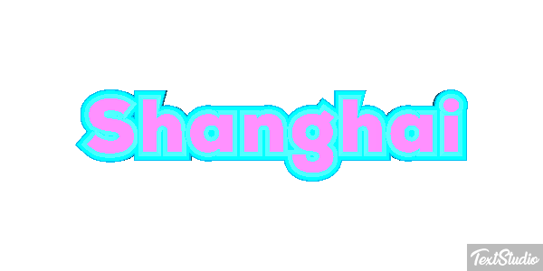 Shanghai Effet de texte